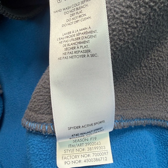 Spyder Blue and Gray zip up Jacket - Picture 6 of 11
